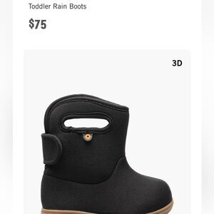 BOGS Toddler black boots 6c